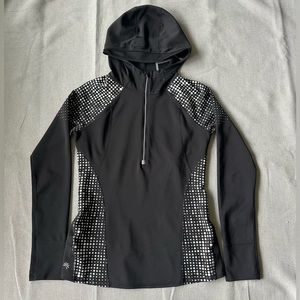 Athleta Running Wild Half Zip Hooded Shirt